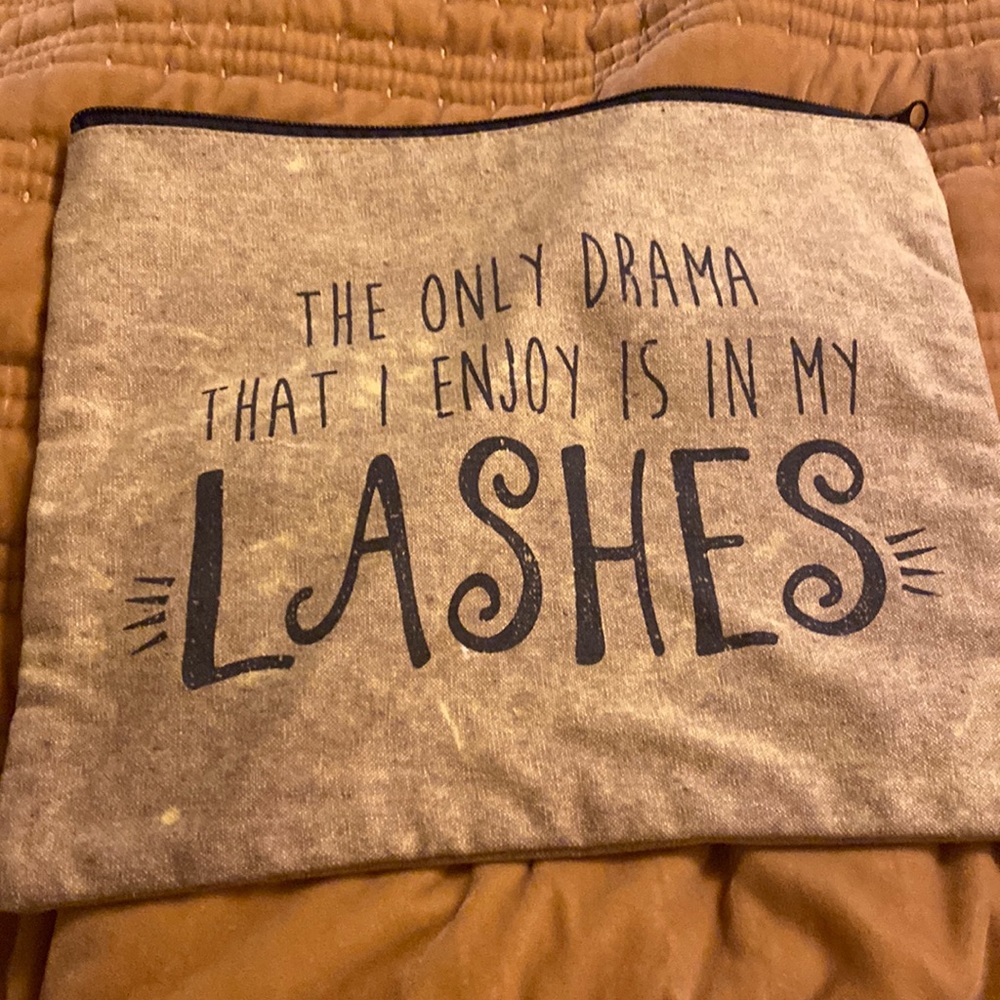 Yellow lashes make up bag